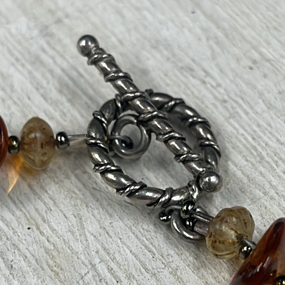 Bumble Bee Jasper & 925 toggle bracelet - Picture 2 of 6